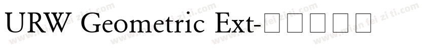 URW Geometric Ext字体转换